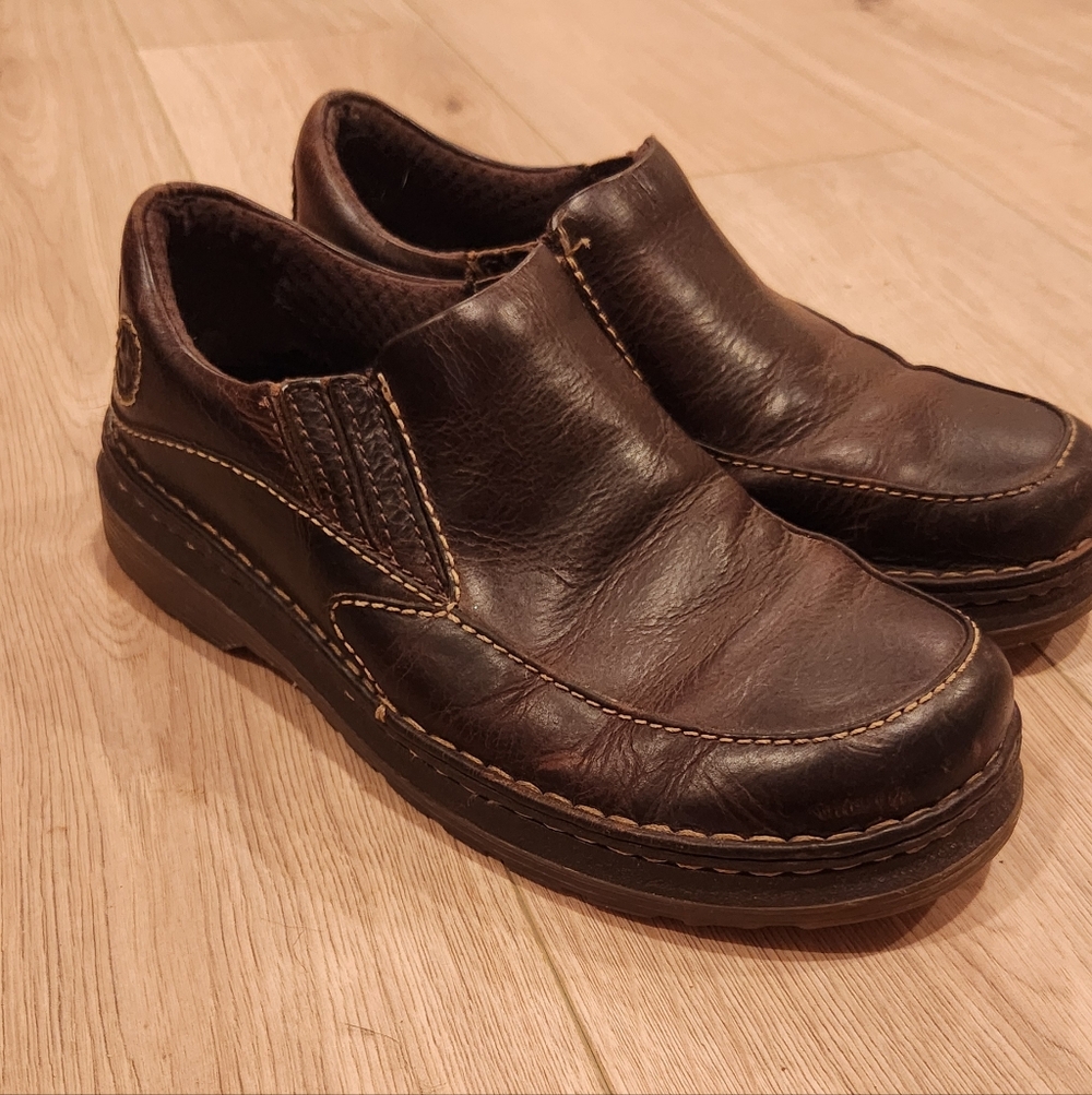 Dr. Martens Dark Brown Leather Slip-Ons